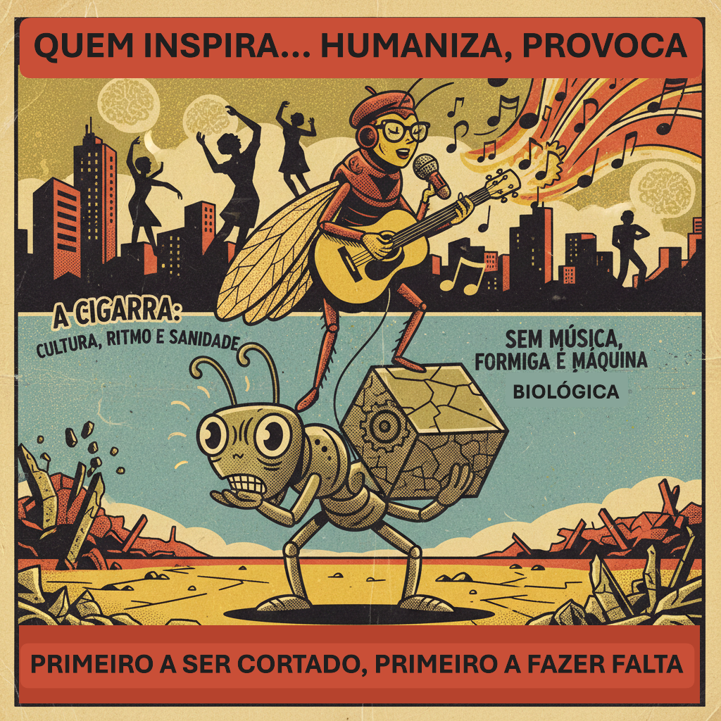 ⚡ FÁBULAS PARA GIGANTES: A CIGARRA E A FORMIGA