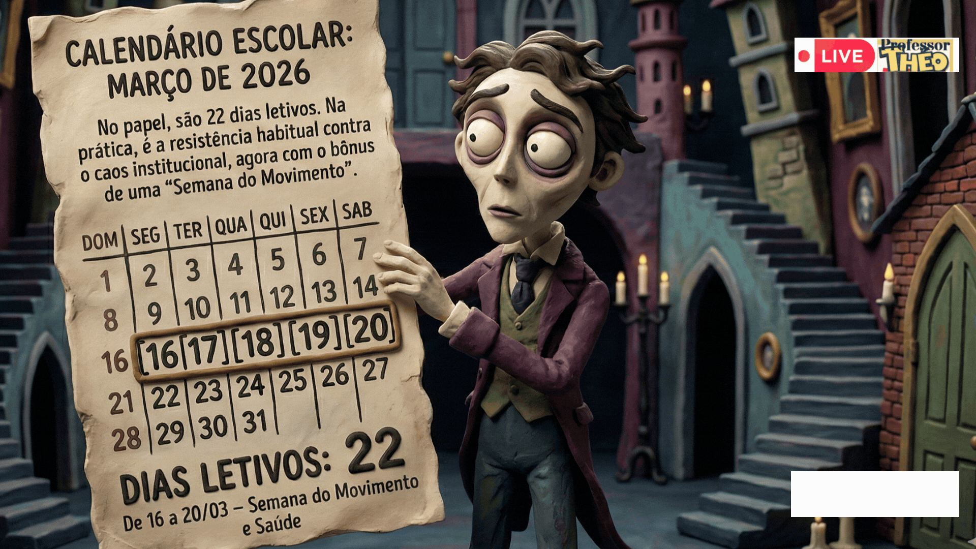 📆 | CALENDÉRIO ESCOLAR | MARÇO | 2026