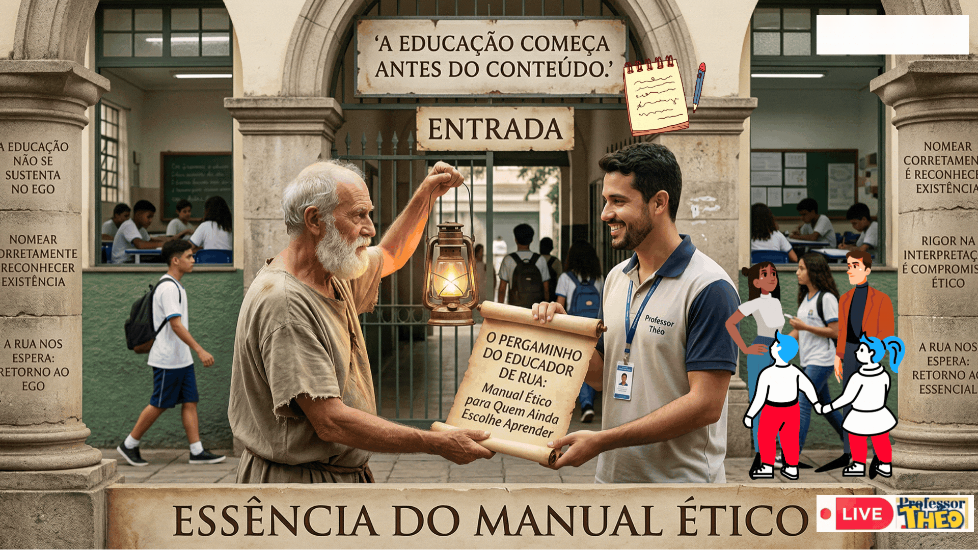 👨🏫A Fábula — O Pergaminho do Educador de Rua