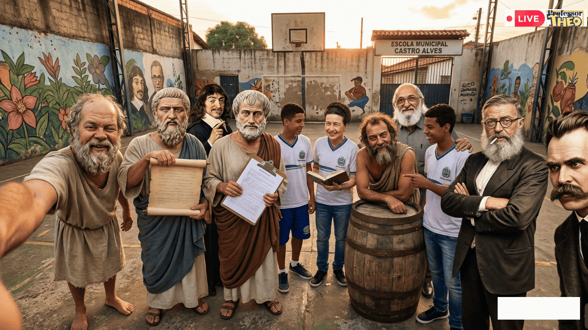 O Dia em que os Filósofos Decidiram Visitar uma Escola