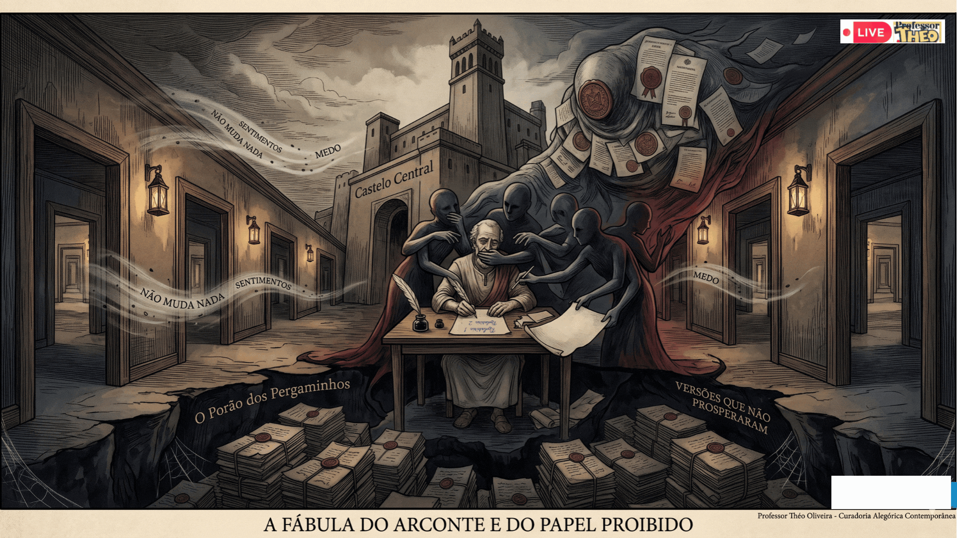 🏛️ A FÁBULA DO ARCONTE E DO PAPEL PROIBIDO