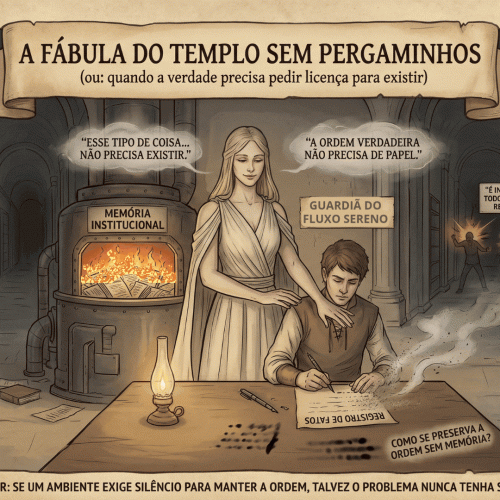 🍂 A Fábula do Templo sem Pergaminhos 📜