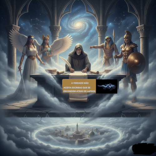 O Escriba de Névoa e o Tribunal dos Deuses — Quando a Verdade Deixa Rastros e a Mentira Deixa Névoa