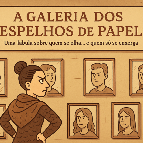 A Galeria dos Espelhos de Papel — Uma fábula sobre quem se olha… e quem só se enxerga