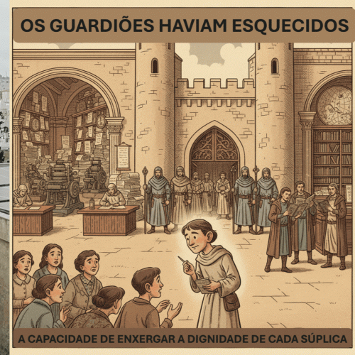 🏫 A FÁBULA DO MENSAGEIRO E OS GUARDIÕES DO PORTÃO