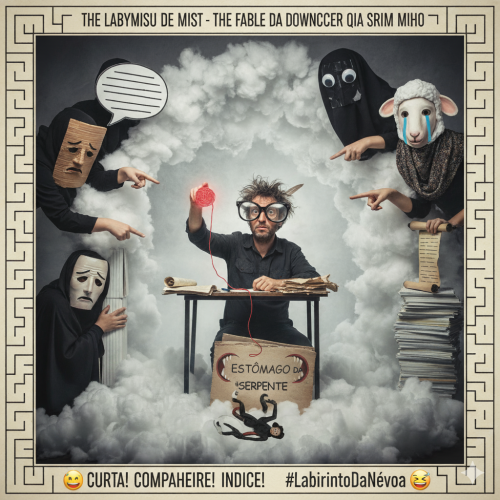 “O Labirinto da Névoa A Fábula da Mensageira de Olhos Baixos e o Escriba que Enxergou Demais”