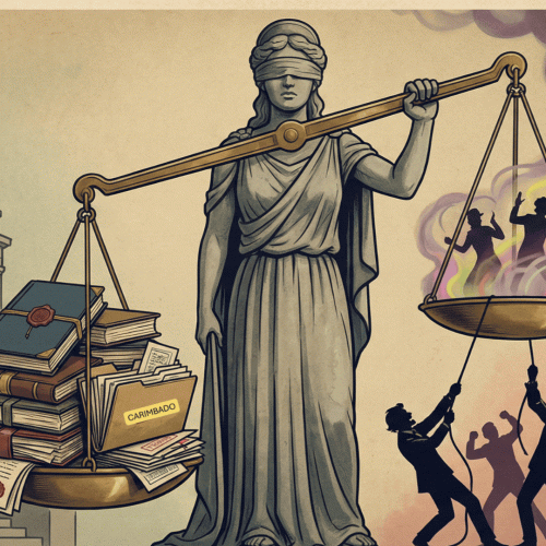 ⚖️ O Tribunal das Sombras Inventadas e a Balança de Têmis