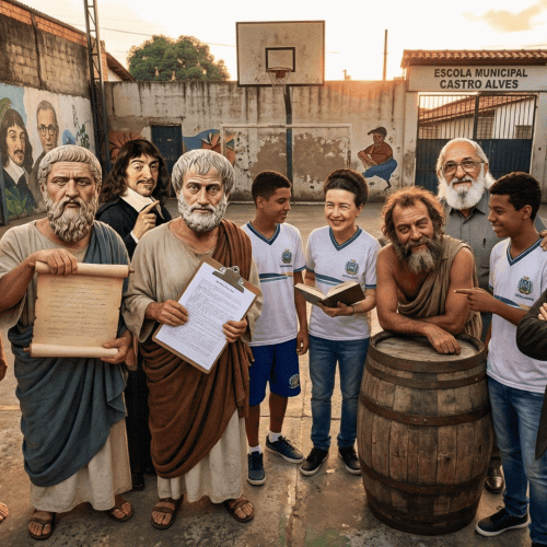 O Dia em que os Filósofos Decidiram Visitar uma Escola