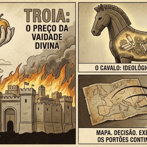 🏛️ ALEGORIA A GUERRA DE TROIA: SACRIFÍCIO E GEOPOLÍTICA DIVINA