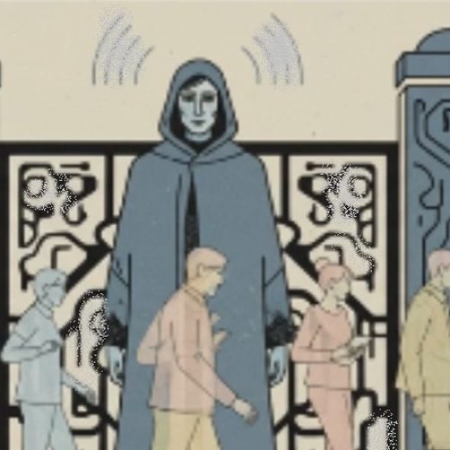 “Fábula: A Escola que Temeu o Espelho — O Som do ‘Bom Dia’”